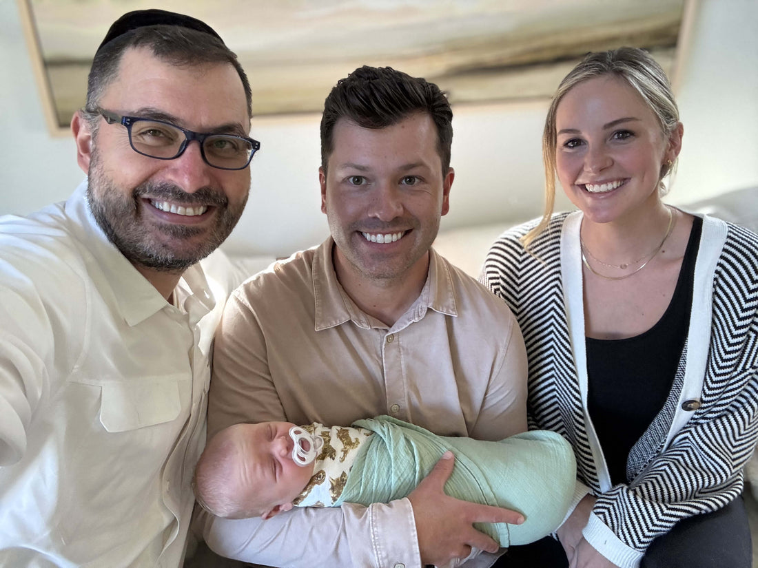 Family with their newborn